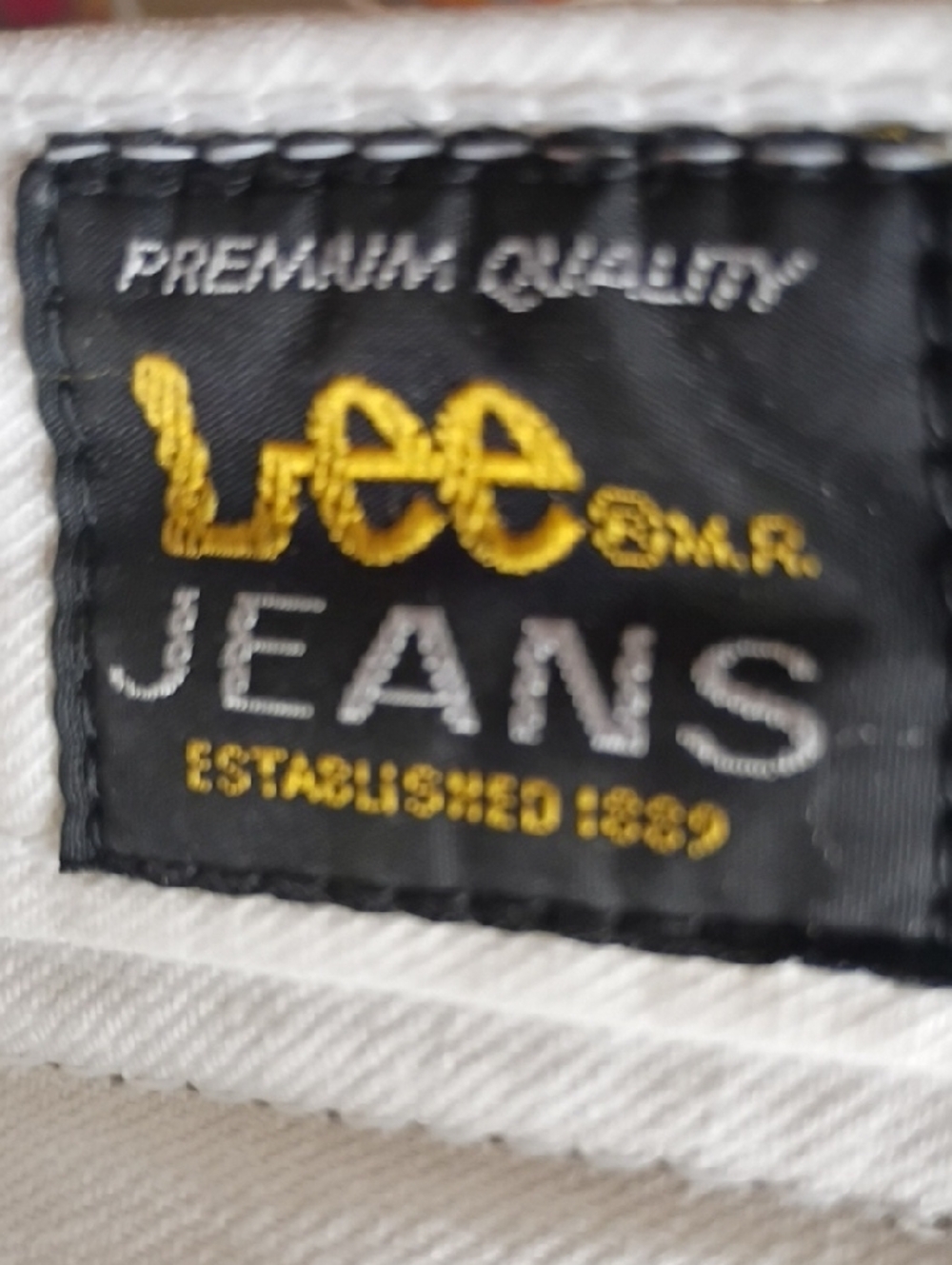 Lee White Flare Jeans for WomenY2K - Picture 6 of 6